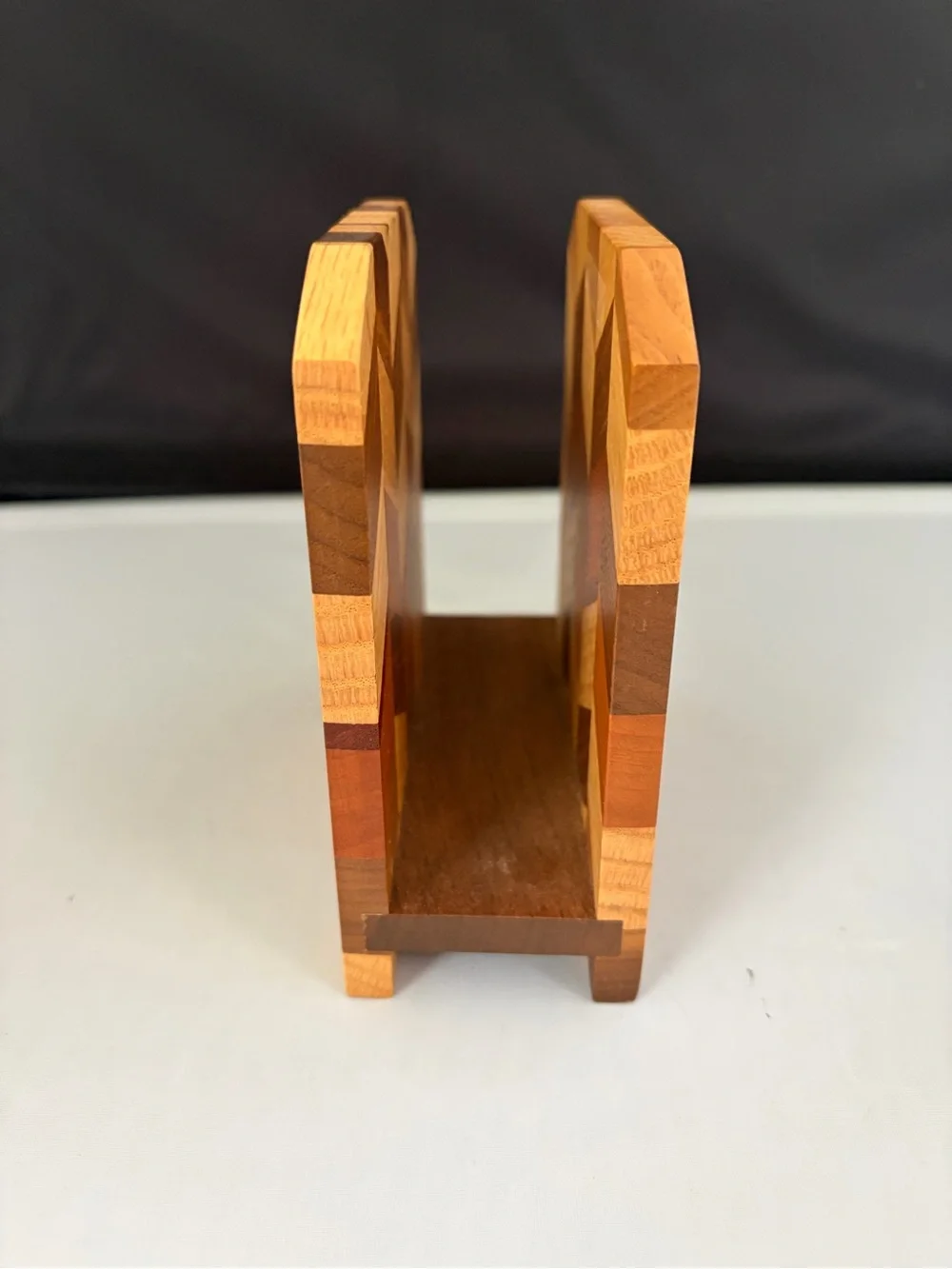 Handcrafted Chevron Wood Napkin Holder - Multiwood